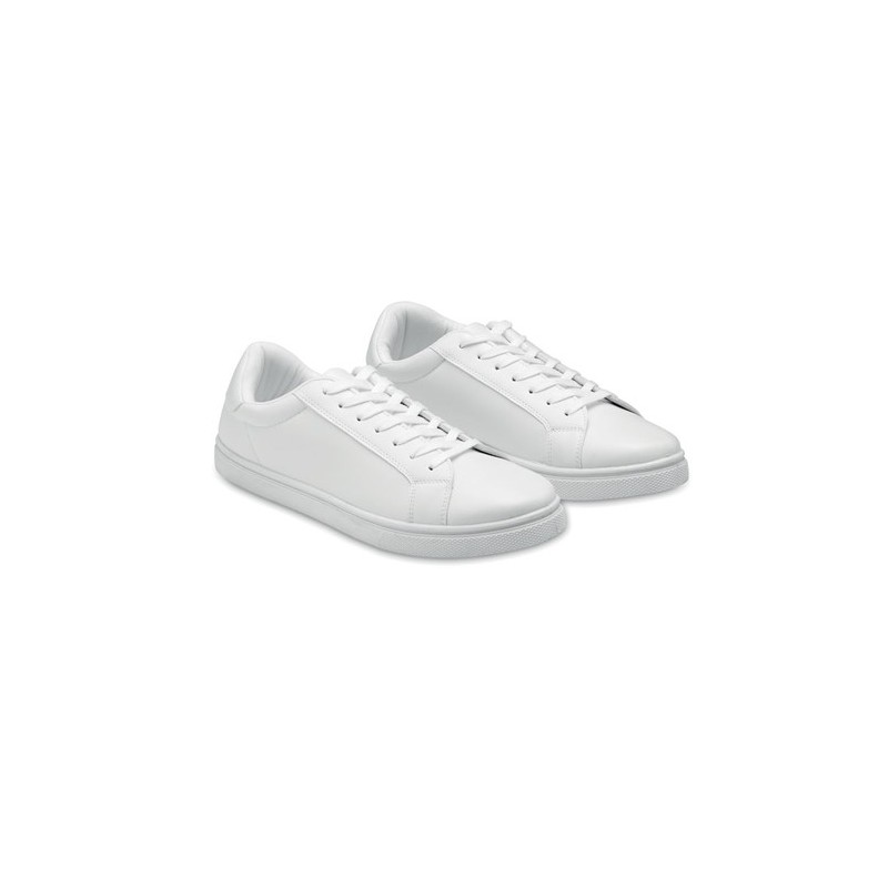 Baskets Personnalisées en PU Taille 47 - BLANCOS Matières : PU Couleurs : blanc personnalisable avec votre logo