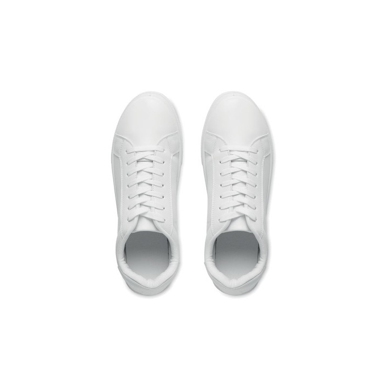 Baskets Personnalisées en PU Taille 47 - BLANCOS Matières : PU Couleurs : blanc cadeau entreprise pas cher