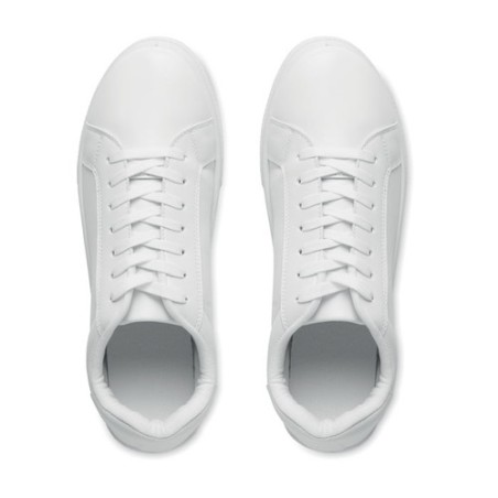 Baskets Personnalisées en PU Taille 47 - BLANCOS Matières : PU Couleurs : blanc cadeau entreprise pas cher