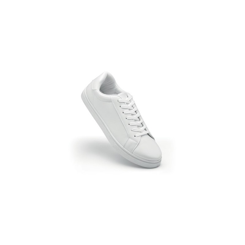 Baskets Personnalisées en PU Taille 47 - BLANCOS Matières : PU Couleurs : blanc goodies publicitaire événementiel
