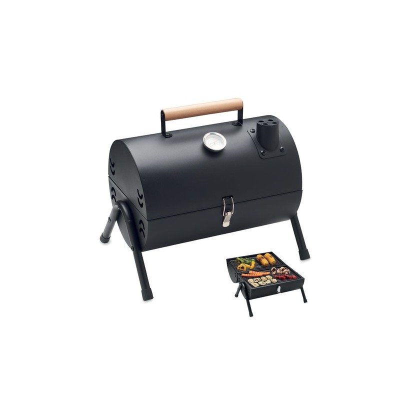 Barbecue Portable Personnalisé avec Cheminée Idéal pour Vos Événements CHIMEY Matières : métal Couleurs : noir
