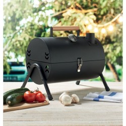 Barbecue Portable Personnalisé avec Cheminée Idéal pour Vos Événements CHIMEY Matières : métal Couleurs : noir impression haute 