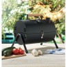 Barbecue Portable Personnalisé avec Cheminée Idéal pour Vos Événements CHIMEY Matières : métal Couleurs : noir impression haute 