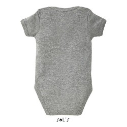 Body Bébé Personnalisé 100% Coton - Confort Assuré, Bambino Matières : coton Taille textile : M Couleurs : gris chiné cadeau aff