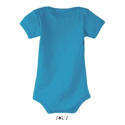Body Bébé Personnalisé 100% Coton - Confort Assuré, Bambino Matières : coton Taille textile : XXS Couleurs : bleu aqua marquage 