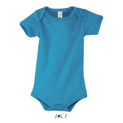 Body Bébé Personnalisé 100% Coton - Confort Assuré, Bambino Matières : coton Taille textile : S Couleurs : bleu aqua impression 