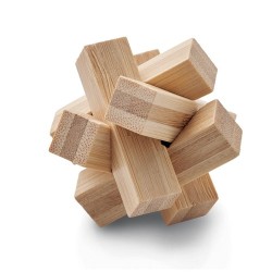 Casse-tête étoile en bambou personnalisé pas cher | CUBENATS Matières : bambou Couleurs : bois