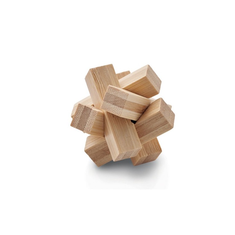 Casse-tête étoile en bambou personnalisé pas cher | CUBENATS Matières : bambou Couleurs : bois