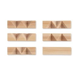 Casse-tête étoile en bambou personnalisé pas cher | CUBENATS Matières : bambou Couleurs : bois 2