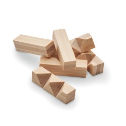 Casse-tête étoile en bambou personnalisé pas cher | CUBENATS Matières : bambou Couleurs : bois cadeau entreprise pas cher