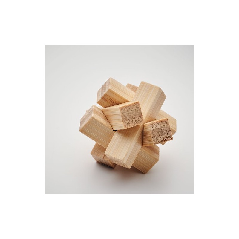Casse-tête étoile en bambou personnalisé pas cher | CUBENATS Matières : bambou Couleurs : bois impression haute définition