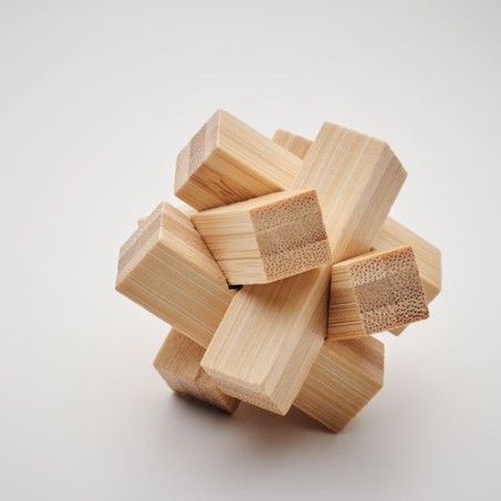 Casse-tête étoile en bambou personnalisé pas cher | CUBENATS Matières : bambou Couleurs : bois impression haute définition