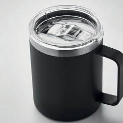 Gobelet Éco-responsable Double Paroi 300 ml Personnalisé | INARI Couleurs : noir Matières : acier inoxydable recyclé goodies pub