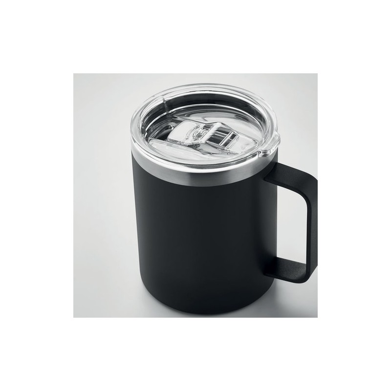 Gobelet Éco-responsable Double Paroi 300 ml Personnalisé | INARI Couleurs : noir Matières : acier inoxydable recyclé goodies pub