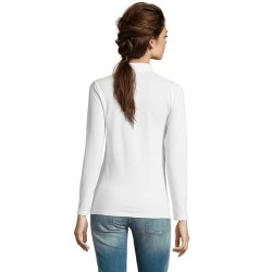 Polo Femme Personnalisé 180 - SOL'S Perfect LSL Taille textile : M Couleurs : blanc impression haute définition