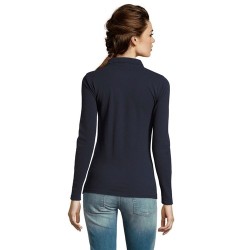 Polo Femme Personnalisé 180 - SOL'S Perfect LSL Taille textile : XXL Couleurs : french navy objet promotionnel éco-responsable