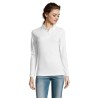 Polo Femme Personnalisé 180 - SOL'S Perfect LSL Taille textile : L Couleurs : blanc goodies publicitaire événementiel