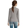 Polo Femme Personnalisé 180 - SOL'S Perfect LSL Taille textile : S Couleurs : gris chiné impression logo haute qualité