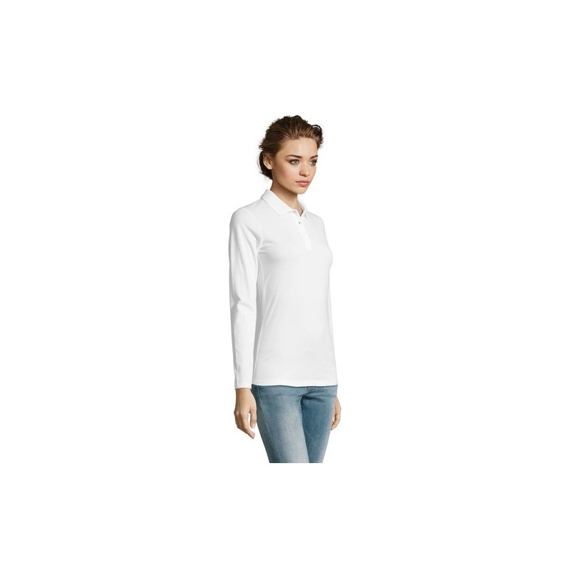 Polo Femme Personnalisé 180 - SOL'S Perfect LSL Taille textile : XXL Couleurs : blanc goodies entreprise design
