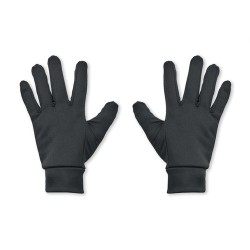 Gants de sport tactiles confortables et performants personnalisés LESPORT Matières : PET Couleurs : noir
