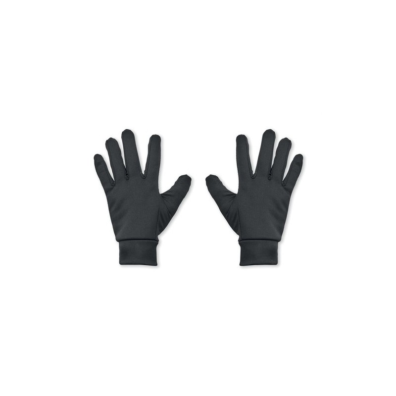 Gants de sport tactiles confortables et performants personnalisés LESPORT Matières : PET Couleurs : noir