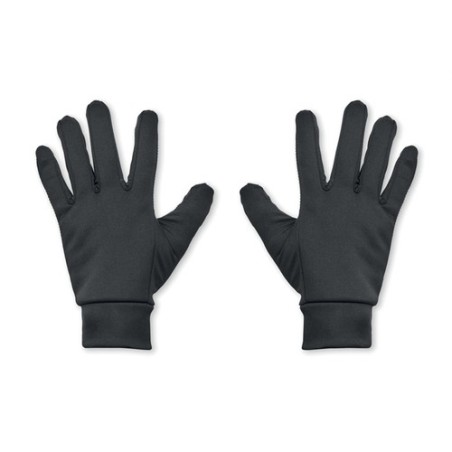 Gants de sport tactiles confortables et performants personnalisés LESPORT Matières : PET Couleurs : noir