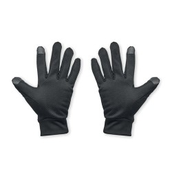 Gants de sport tactiles confortables et performants personnalisés LESPORT Matières : PET Couleurs : noir 2