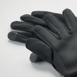 Gants de sport tactiles confortables et performants personnalisés LESPORT Matières : PET Couleurs : noir cadeau entreprise pas c