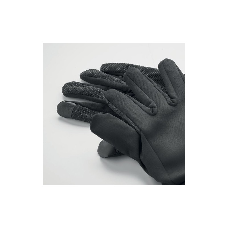 Gants de sport tactiles confortables et performants personnalisés LESPORT Matières : PET Couleurs : noir cadeau entreprise pas c