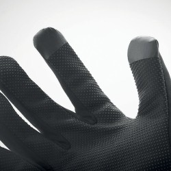 Gants de sport tactiles confortables et performants personnalisés LESPORT Matières : PET Couleurs : noir goodies publicitaire év