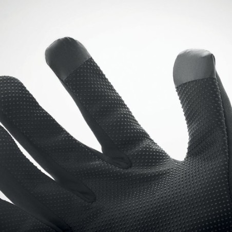 Gants de sport tactiles confortables et performants personnalisés LESPORT Matières : PET Couleurs : noir goodies publicitaire év