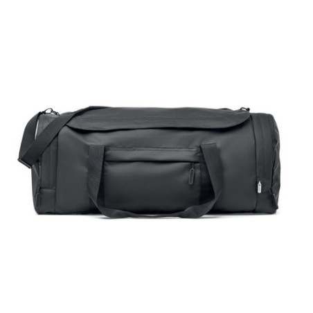Grand sac de sport  en RPET 300D | VALLEY DUFFLE Matières : PET recyclé Couleurs : noir personnalisable avec votre logo