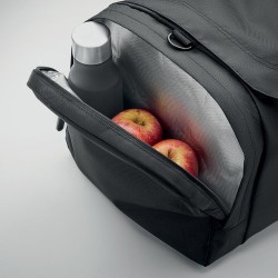 Grand sac de sport  en RPET 300D | VALLEY DUFFLE Matières : PET recyclé Couleurs : noir goodies publicitaire événementiel