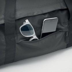 Grand sac de sport  en RPET 300D | VALLEY DUFFLE Matières : PET recyclé Couleurs : noir impression haute définition