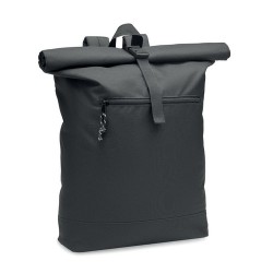 Sac à dos enroulable Éco-responsable 600D Personnalisé - NAPA Matières : PET recyclé Couleurs : noir