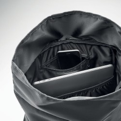 Sac à dos enroulable Éco-responsable 600D Personnalisé - NAPA Matières : PET recyclé Couleurs : noir cadeau entreprise pas cher