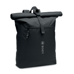 Sac à dos enroulable Éco-responsable 600D Personnalisé - NAPA Matières : PET recyclé Couleurs : noir goodies publicitaire événem