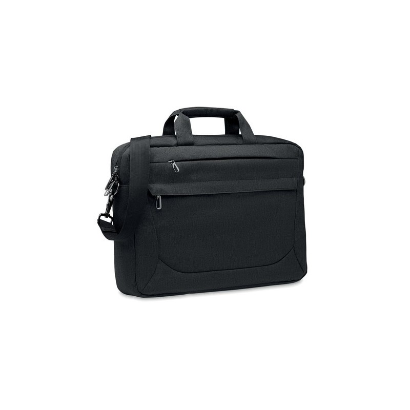 Sacoche Éco-responsable Personnalisée 600D pour Ordinateur ROCKY Matières : PET recyclé Couleurs : noir