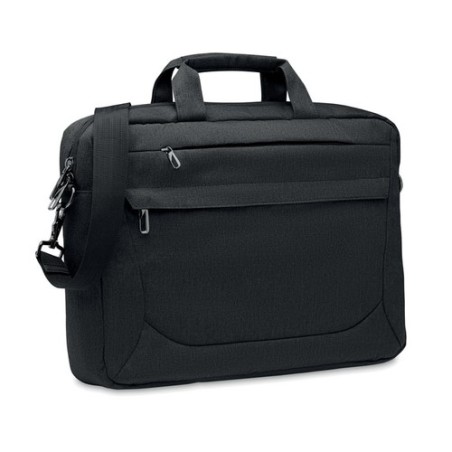 Sacoche Éco-responsable Personnalisée 600D pour Ordinateur ROCKY Matières : PET recyclé Couleurs : noir
