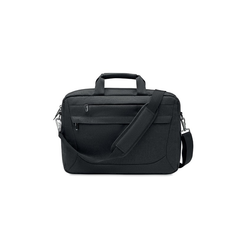 Sacoche Éco-responsable Personnalisée 600D pour Ordinateur ROCKY Matières : PET recyclé Couleurs : noir personnalisable avec vot