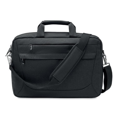 Sacoche Éco-responsable Personnalisée 600D pour Ordinateur ROCKY Matières : PET recyclé Couleurs : noir personnalisable avec vot