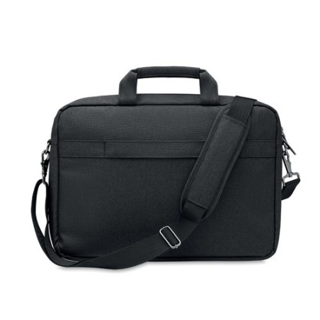 Sacoche Éco-responsable Personnalisée 600D pour Ordinateur ROCKY Matières : PET recyclé Couleurs : noir cadeau entreprise pas ch