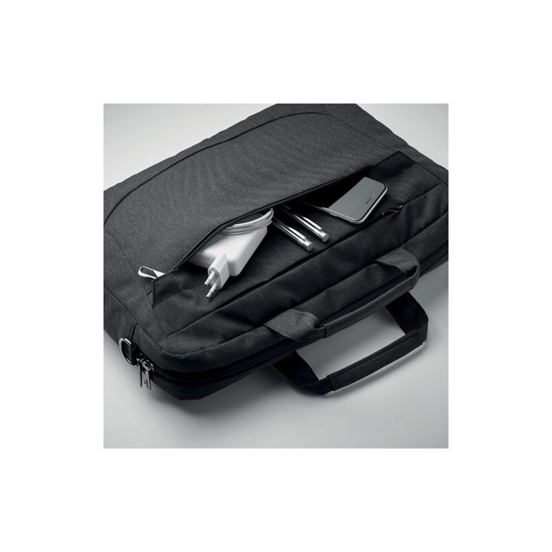 Sacoche Éco-responsable Personnalisée 600D pour Ordinateur ROCKY Matières : PET recyclé Couleurs : noir livraison express 24h 48
