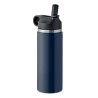 Bouteille à double paroi Éco-responsable et Personnalisée 500 ml IVALO Couleurs : bleu marine Matières : acier inoxydable recycl