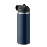 Bouteille à double paroi Éco-responsable et Personnalisée 500 ml IVALO Couleurs : bleu marine Matières : acier inoxydable recycl