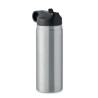 Bouteille à double paroi Éco-responsable et Personnalisée 500 ml IVALO Couleurs : argenté mat Matières : acier inoxydable recycl