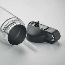 Bouteille à double paroi Éco-responsable et Personnalisée 500 ml IVALO Couleurs : argenté mat Matières : acier inoxydable recycl