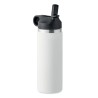 Bouteille à double paroi Éco-responsable et Personnalisée 500 ml IVALO Couleurs : blanc Matières : acier inoxydable recyclé pers