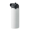 Bouteille à double paroi Éco-responsable et Personnalisée 500 ml IVALO Couleurs : blanc Matières : acier inoxydable recyclé good