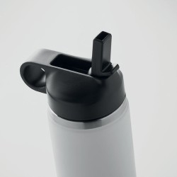 Bouteille à double paroi Éco-responsable et Personnalisée 500 ml IVALO Couleurs : blanc Matières : acier inoxydable recyclé cade
